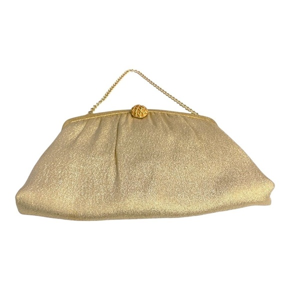 Vintage HL USA Gold Clutch Handbag - Picture 3 of 9